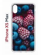 Чехол-накладка Apple iPhone XS Max (580655) Kruche PRINT Fresh berries