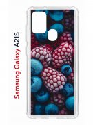 Чехол-накладка Samsung Galaxy A21S (587676) Kruche PRINT Fresh berries