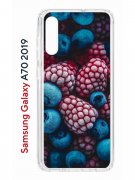 Чехол-накладка Samsung Galaxy A70 2019 Kruche Print Fresh berries