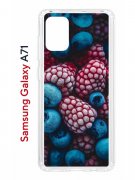 Чехол-накладка Samsung Galaxy A71 Kruche Print Fresh berries