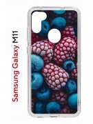 Чехол-накладка Samsung Galaxy M11/A11 Kruche Print Fresh berries
