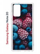 Чехол-накладка Samsung Galaxy Note 20 Kruche Print Fresh berries