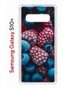 Чехол-накладка Samsung Galaxy S10+ Kruche Print Fresh berries