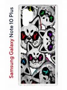 Чехол-накладка Samsung Galaxy Note 10+ Kruche Print Angry Cats