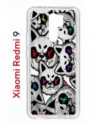 Чехол-накладка Xiaomi Redmi 9 Kruche Print Angry Cats