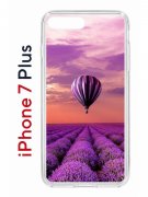 Чехол-накладка iPhone 7 Plus/8 Plus Kruche Print Лавандовый рай