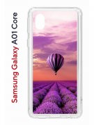 Чехол-накладка Samsung Galaxy A01 Core Kruche Print Лавандовый рай