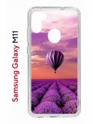 Чехол-накладка Samsung Galaxy M11/A11 Kruche Print Лавандовый рай