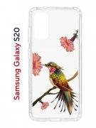 Чехол-накладка Samsung Galaxy S20 (582682) Kruche PRINT Колибри