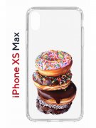 Чехол-накладка iPhone XS Max Kruche Print Donuts