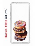 Чехол-накладка Huawei Mate 40 Pro (593961) Kruche PRINT Donuts