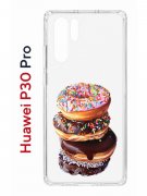 Чехол-накладка Huawei P30 Pro Kruche Print Donuts