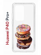 Чехол-накладка Huawei P40 Pro+ Kruche Print Donuts