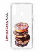 Чехол-накладка Samsung Galaxy A20S (588937) Kruche PRINT Donuts