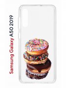Чехол-накладка Samsung Galaxy A50 2019 (583850) Kruche PRINT Donuts