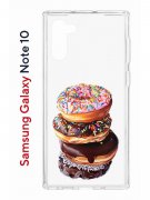 Чехол-накладка Samsung Galaxy Note 10 (580651) Kruche PRINT Donuts