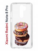 Чехол-накладка Xiaomi Redmi Note 8 Pro (585138) Kruche PRINT Donuts
