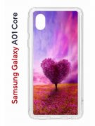 Чехол-накладка Samsung Galaxy A01 Core Kruche Print Pink heart