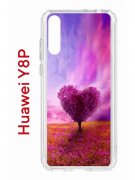 Чехол-накладка Huawei Y8P (588945) Kruche PRINT Pink heart
