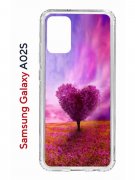 Чехол-накладка Samsung Galaxy A02s (594636) Kruche PRINT Pink heart