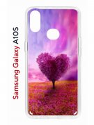 Чехол-накладка Samsung Galaxy A10S Kruche Print Pink heart