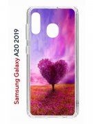Чехол-накладка Samsung Galaxy A20 2019/A30 2019 Kruche Print Pink heart