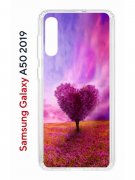 Чехол-накладка Samsung Galaxy A50 2019 (583850) Kruche PRINT Pink heart