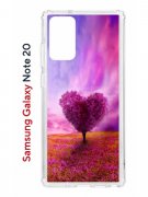 Чехол-накладка Samsung Galaxy Note 20 Kruche Print Pink heart