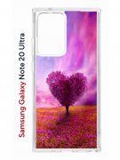 Чехол-накладка Samsung Galaxy Note 20 Ultra Kruche Print Pink heart