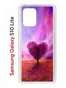 Чехол-накладка Samsung Galaxy S10 Lite (582683) Kruche PRINT Pink heart