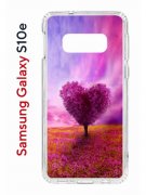 Чехол-накладка Samsung Galaxy S10e (580660) Kruche PRINT Pink heart