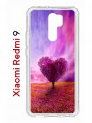 Чехол-накладка Xiaomi Redmi 9 Kruche Print Pink heart
