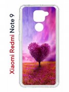 Чехол-накладка Xiaomi Redmi Note 9 Kruche Print Pink heart