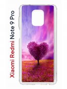 Чехол-накладка Xiaomi Redmi Note 9S/Redmi Note 9 Pro/Redmi Note 9 Pro Max Kruche Print Pink heart