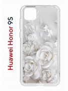 Чехол-накладка Huawei Honor 9S  (588929) Kruche PRINT White roses