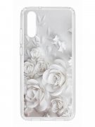 Чехол-накладка Huawei P20 (583848) Kruche PRINT White roses