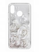 Чехол-накладка Huawei P20 Lite/Nova 3e Kruche Print White roses