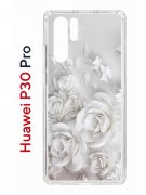Чехол-накладка Huawei P30 Pro Kruche Print White roses