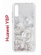 Чехол-накладка Huawei Y8P/Honor 30i/Huawei P Smart S 2020 Kruche Print White roses