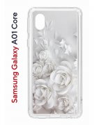 Чехол-накладка Samsung Galaxy A01 Core (593952) Kruche PRINT White roses