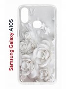 Чехол-накладка Samsung Galaxy A10S (582671) Kruche PRINT White roses