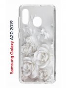 Чехол-накладка Samsung Galaxy A20/A30 2019 2019 Kruche Print White roses