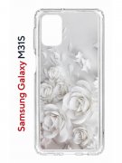 Чехол-накладка Samsung Galaxy M31S Kruche Print White roses