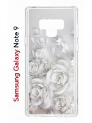 Чехол-накладка Samsung Galaxy Note 9 Kruche Print White roses