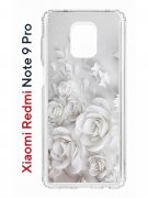Чехол-накладка Xiaomi Redmi Note 9 Pro/Note 9 Pro Max/Note 9S Kruche Print White roses