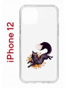 Чехол-накладка iPhone 12/12 Pro Kruche Print Fox