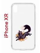 Чехол-накладка iPhone XR Kruche Print Fox