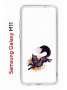 Чехол-накладка Samsung Galaxy M11 (588927) Kruche PRINT Fox