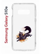 Чехол-накладка Samsung Galaxy S10e (580660) Kruche PRINT Fox