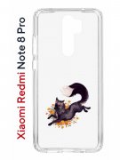Чехол-накладка Xiaomi Redmi Note 8 Pro (585138) Kruche PRINT Fox